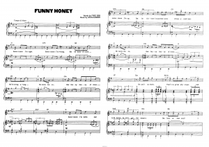 Песня "Funnny Honey" из мюзикла "Chicago": ноты