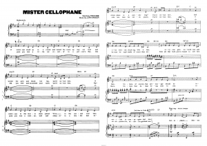 Песня "Mister Cellophane" из мюзикла "Chicago": ноты