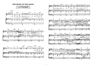 Песня "Music of the night" из мюзикла "The Phantom of the Opera": ноты