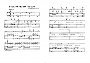 Песня "Stick to the status quo" из фильма "High school musical": ноты