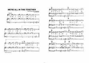 Песня "We`re all in this together" из фильма "High school musical": ноты