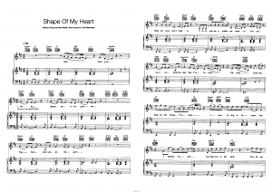 Песня "Shape of my heart" группа "Backstreet Boys": ноты