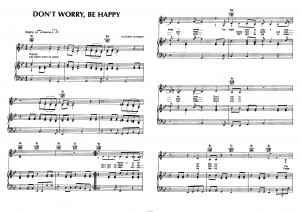 Песня "Don't Worry Be Happy" Bobby McFerrin: ноты