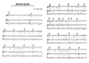 Песня "Moon River" из фильма "Breakfast at Tiffany`s": ноты