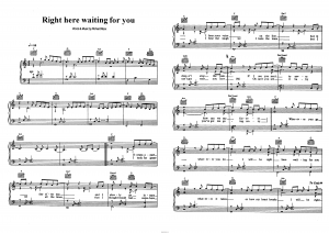Песня "Right here waiting for you" Richard Marx: ноты