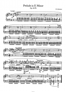 Прелюдия op. 28 №4 (ми минор) Ф. Шопен: ноты