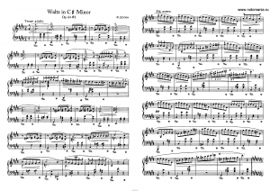 Вальс op. 64 №2 (до-диез минор) Ф. Шопен: ноты