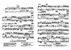 Фуга №6 (Ре-минор) BWV 851 И.С. Бах: ноты